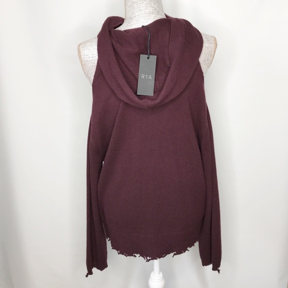 ♥️SOLD♥️ RtA | Juno Cashmere Cold Shoulder Sweater - Picture 6 of 8